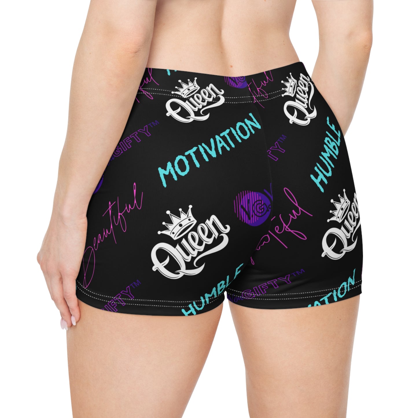 VonGIFTY™- Premium Moisture-Wicking Athletic Women's Shorts (TEAL/BLACK)