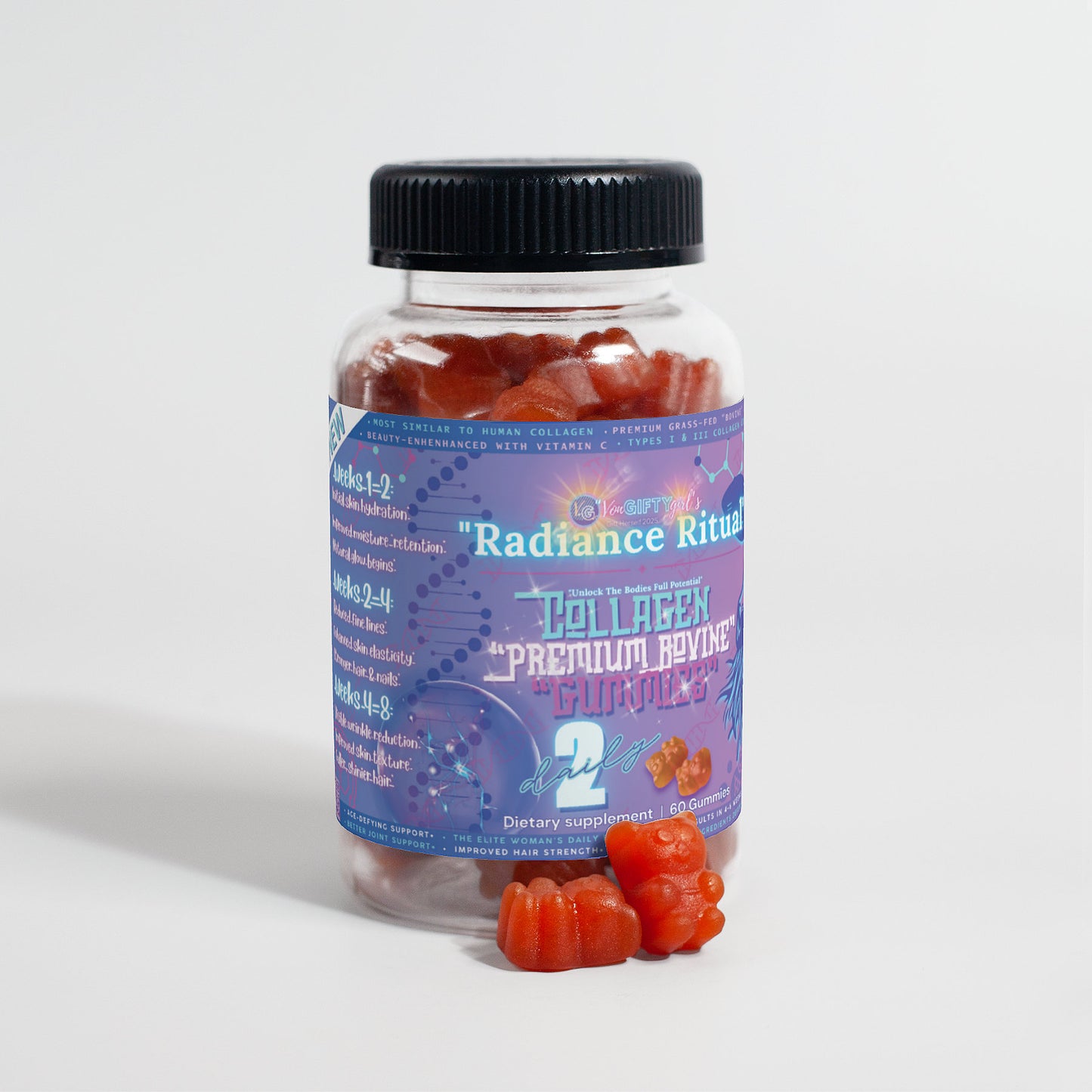 VonGIFTY™- Premium Bovine Collagen Gummies (60 Gummies)