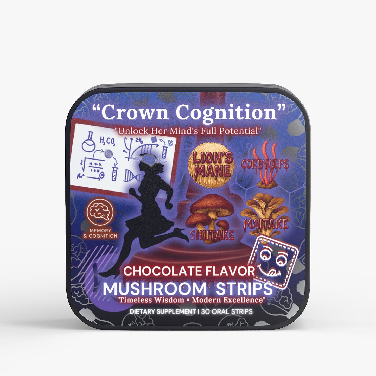 👑Crown Cognition - Premium Mushroom Focus Strips to support Her mental clarity.