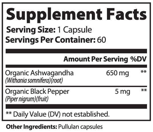 VonGIFTY™ - Premium Ashwagandha - Black Pepper Complex (60 Premium Capsules)