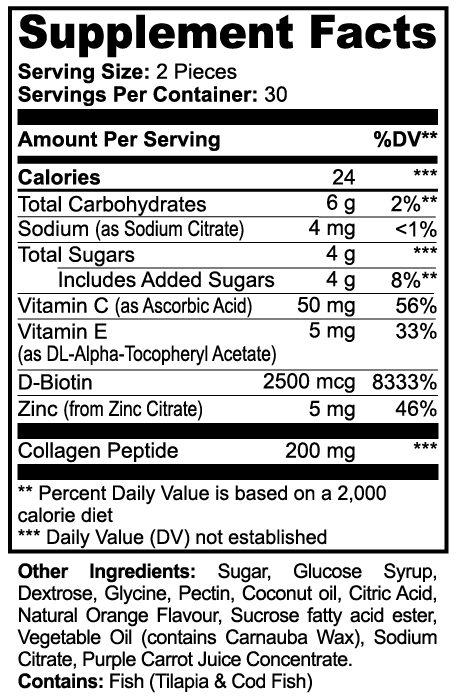 VonGIFTY™- Premium Bovine Collagen Gummies (60 Gummies)
