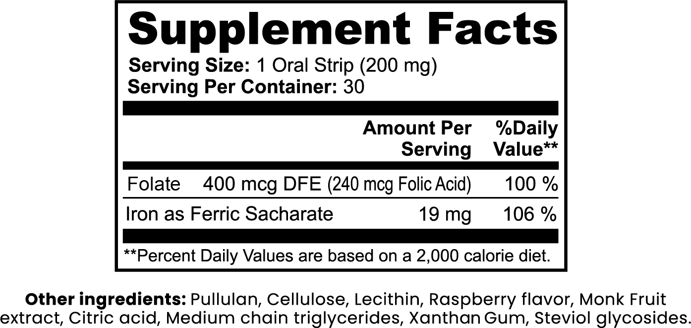 🩸Her Red ReFill™ - Premium Natural Iron Solution for Women (30 Oral Iron Strips)