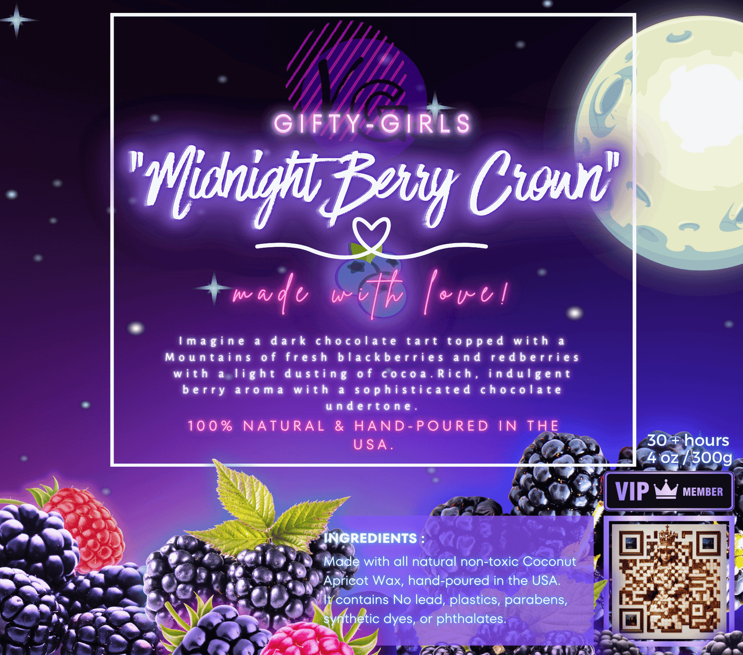 VonGIFTY™ -"Midnight Berry Crown"🪔