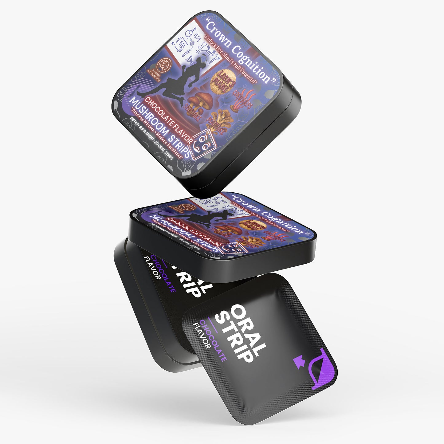 👑Crown Cognition - Premium Mushroom Focus Strips to support Her mental clarity.