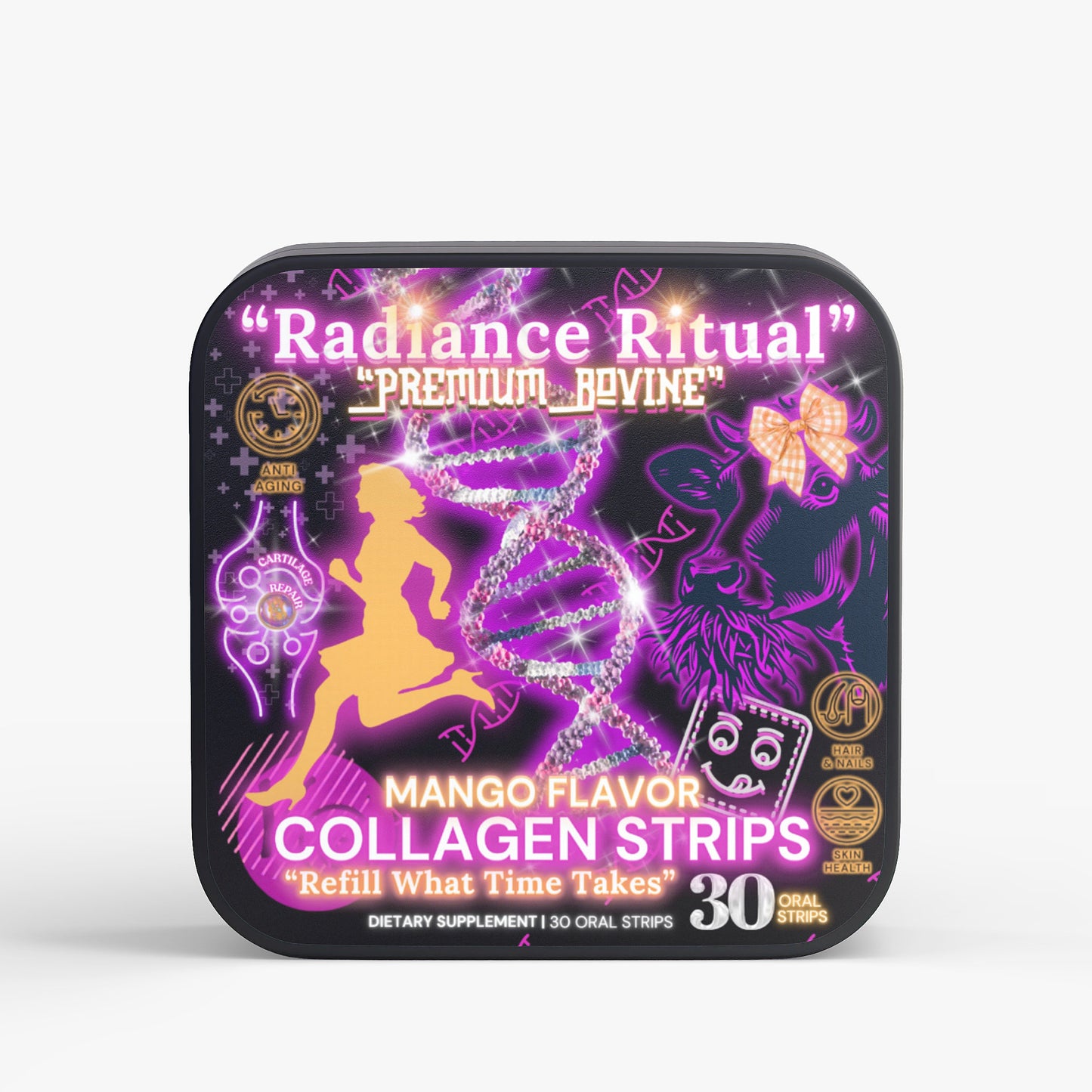 🧬Radiance Ritual™ - Premium Natural Bovine Collagen strips for Women (30 Oral Strips)