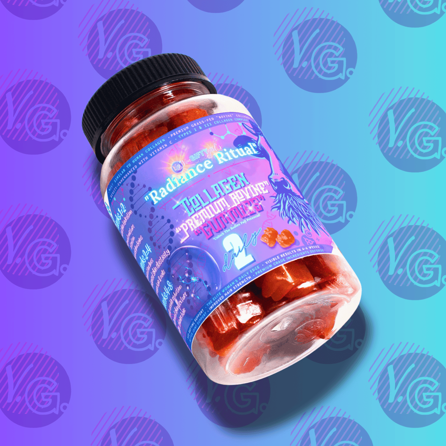 Radiance Ritual™- Premium Bovine Collagen Gummies (60 Gummies)