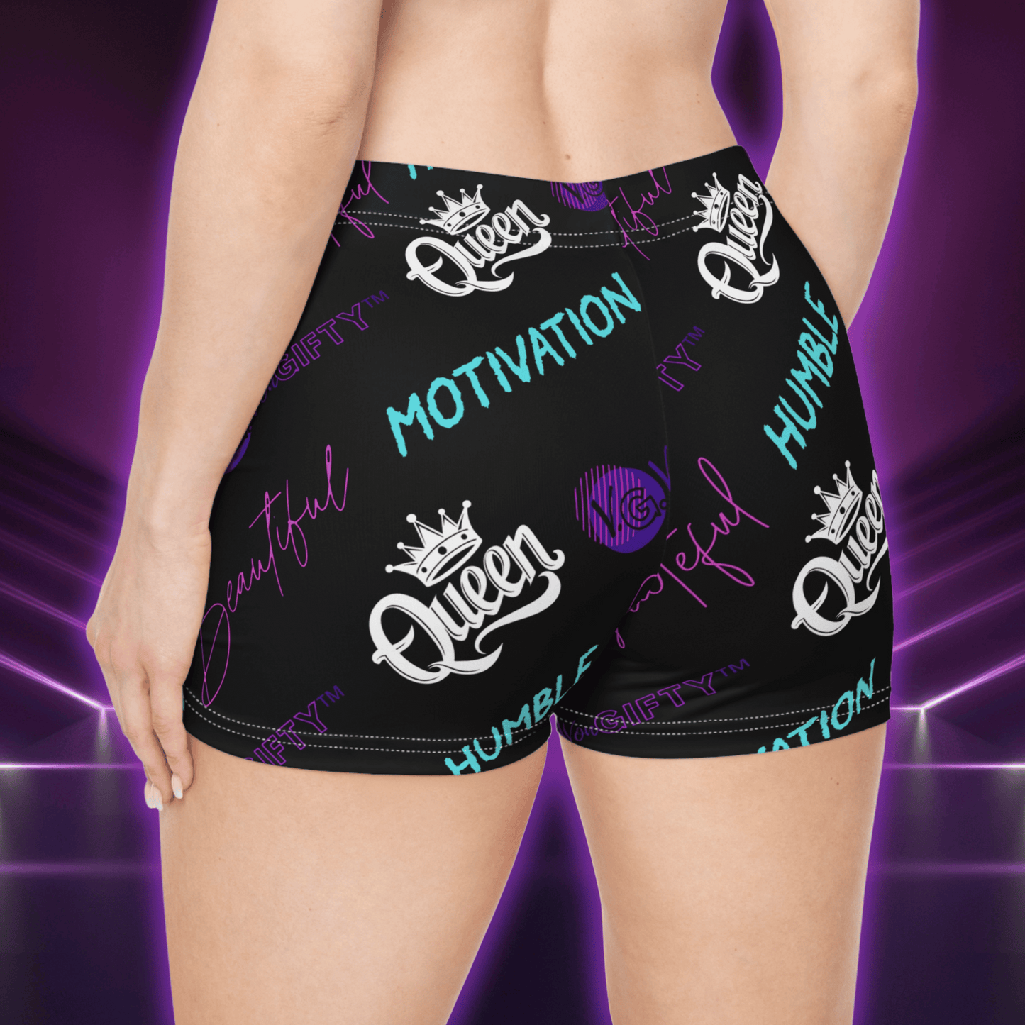 VonGIFTY™- Premium Moisture-Wicking Athletic Women's Shorts (TEAL/BLACK)
