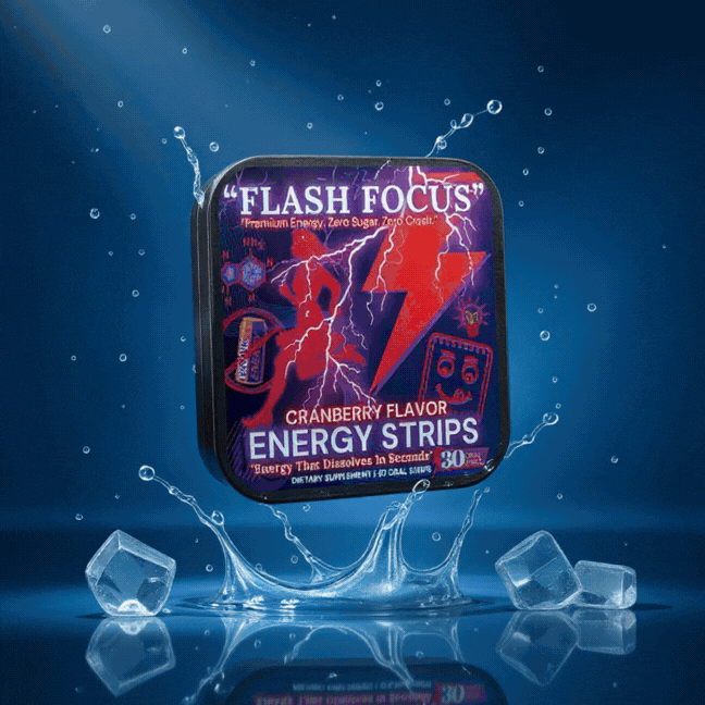⚡Flash Focus™ - Premium Natural Energy Solution for Active Women (30 Oral Focus Strips)