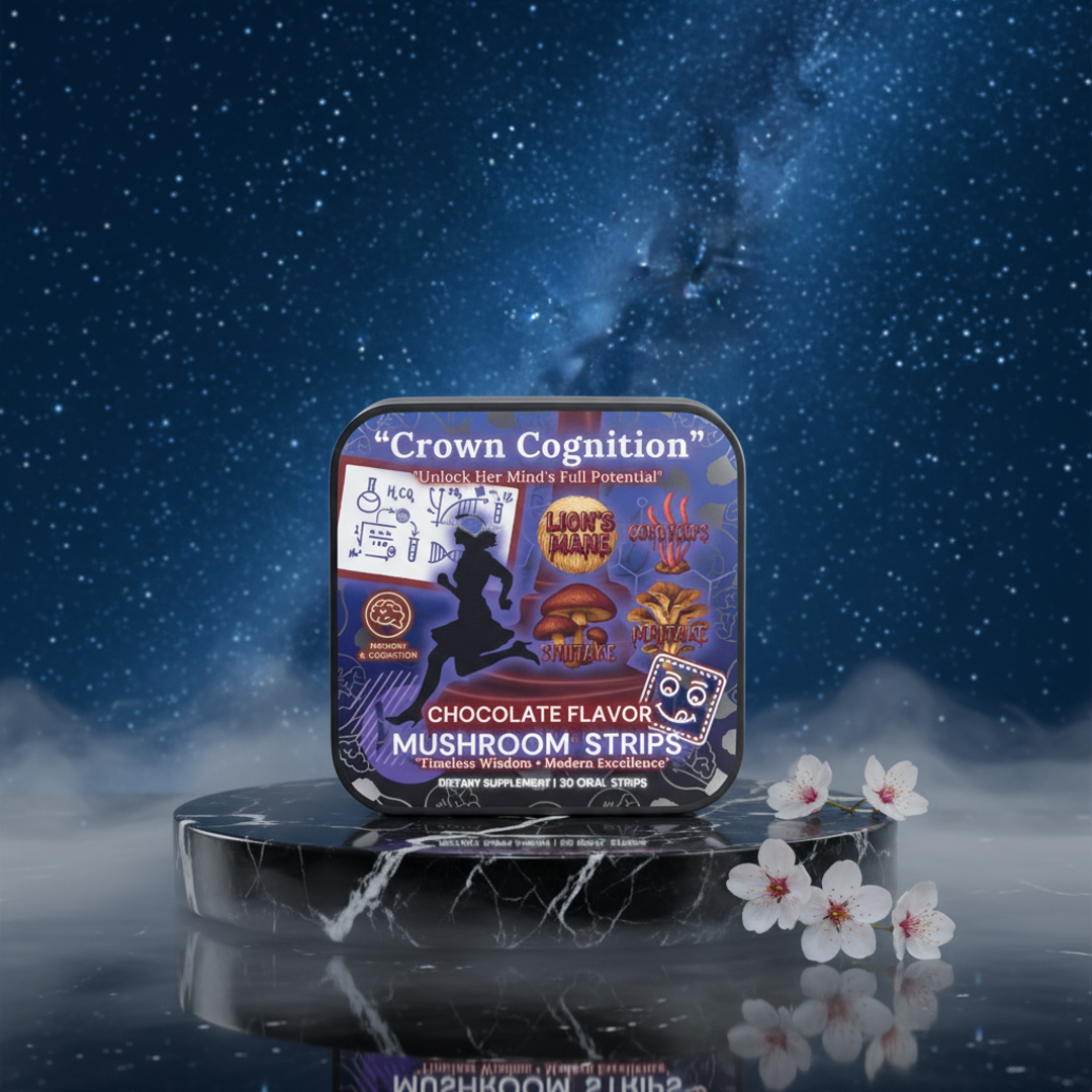 👑Crown Cognition - Premium Mushroom Focus Strips to support Her mental clarity.