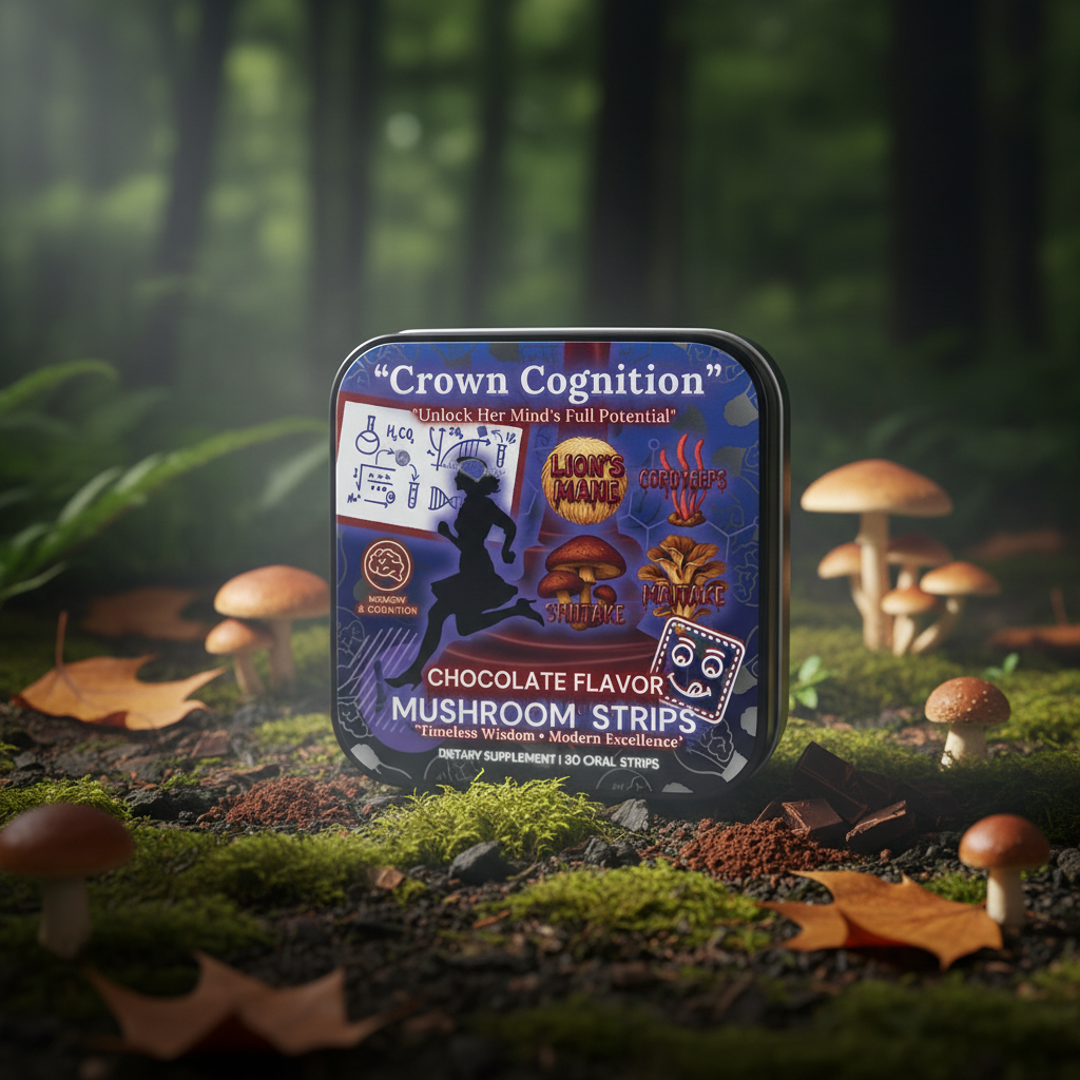 👑Crown Cognition - Premium Mushroom Focus Strips to support Her mental clarity.