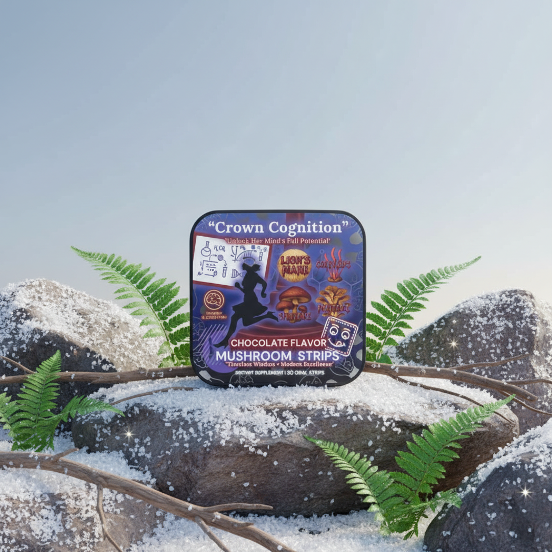 👑Crown Cognition - Premium Mushroom Focus Strips to support Her mental clarity.