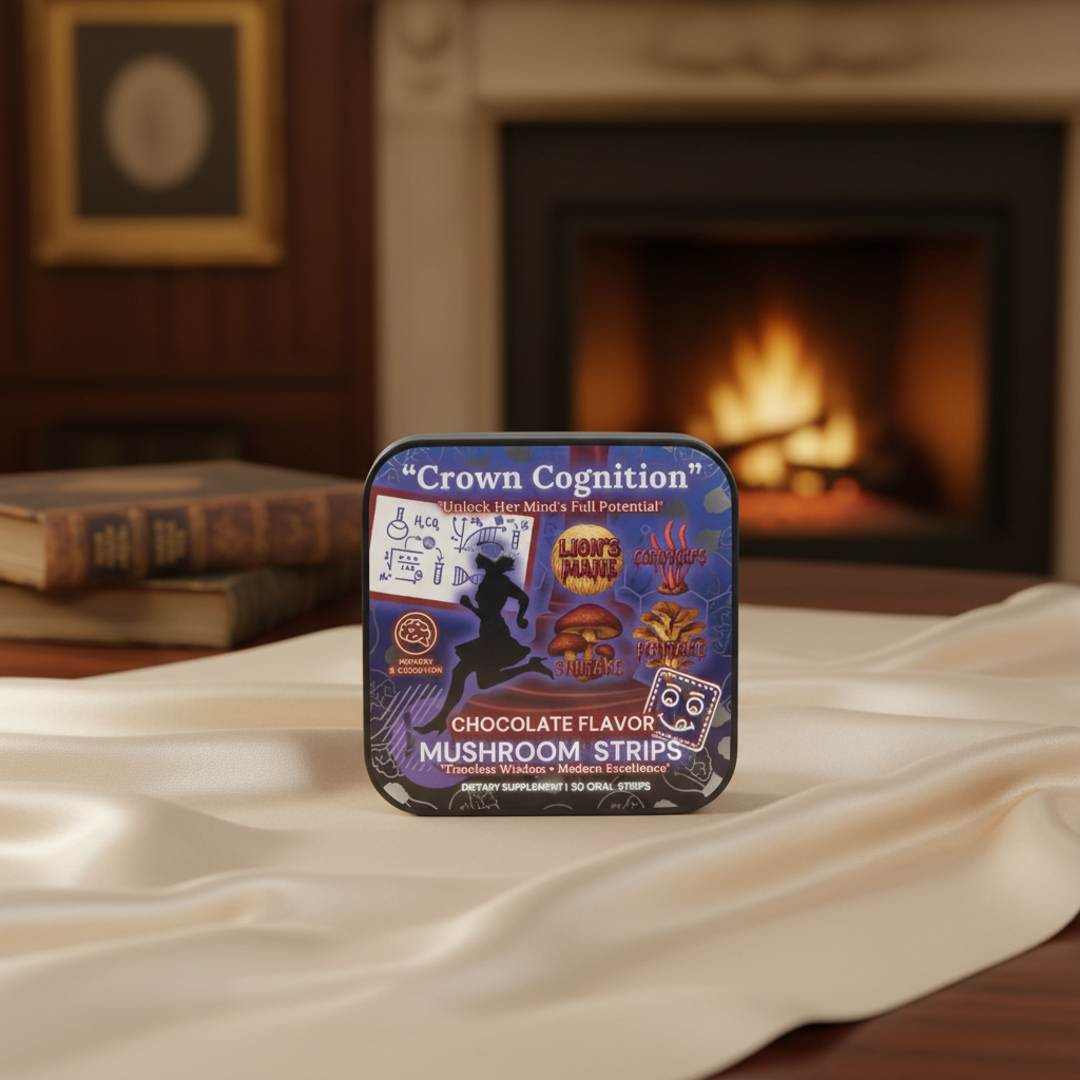 👑Crown Cognition - Premium Mushroom Focus Strips to support Her mental clarity.