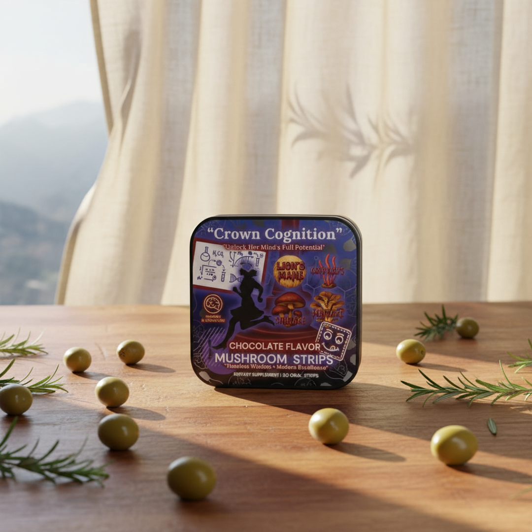 👑Crown Cognition - Premium Mushroom Focus Strips to support Her mental clarity.