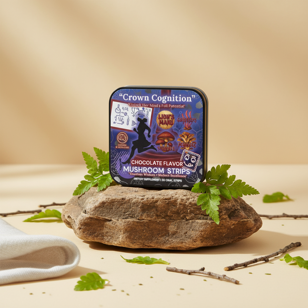 👑Crown Cognition - Premium Mushroom Focus Strips to support Her mental clarity.