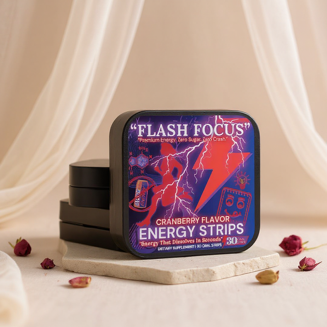 ⚡Flash Focus™ - Premium Natural Energy Solution for Active Women (30 Oral Focus Strips)