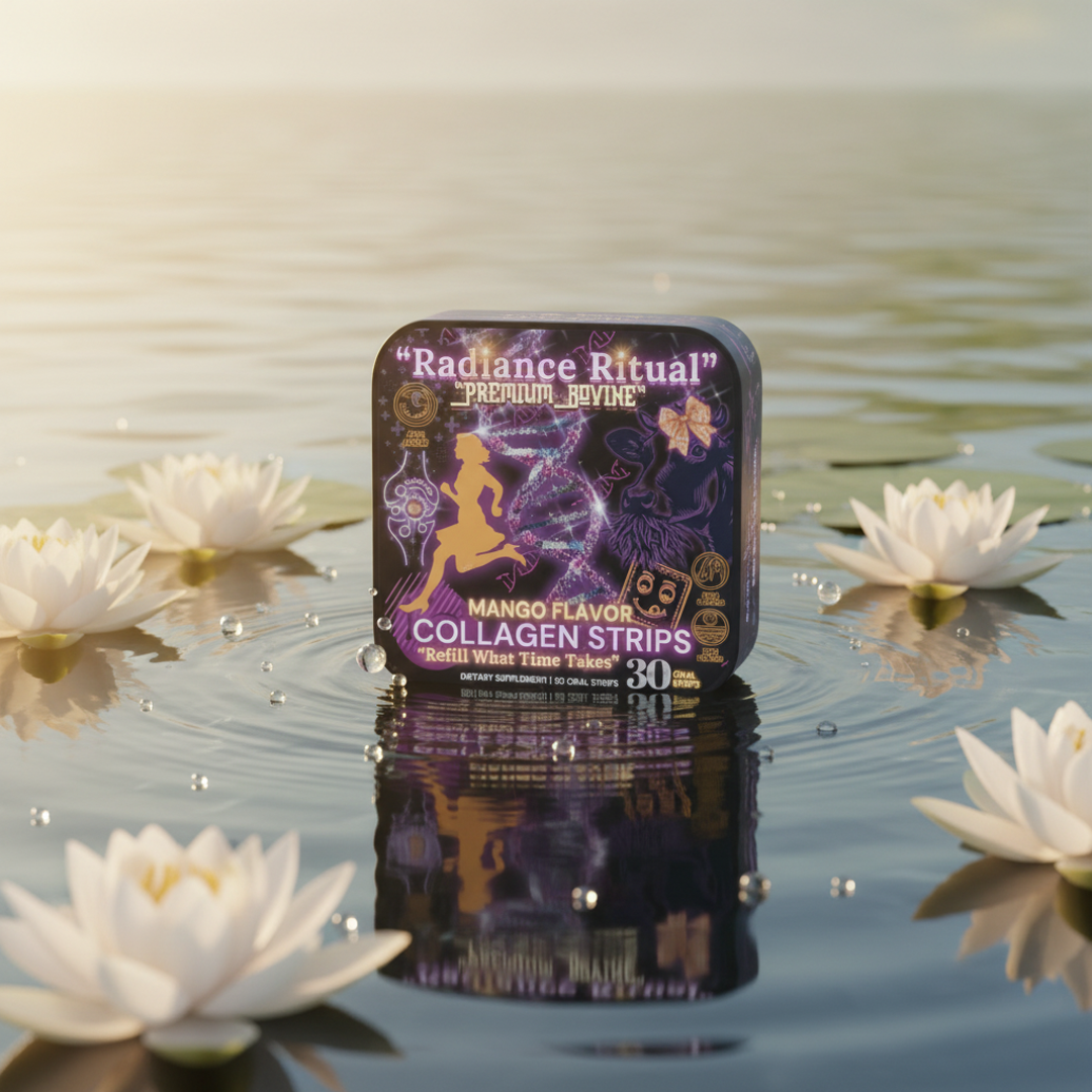 🧬Radiance Ritual™ - Premium Natural Bovine Collagen strips for Women (30 Oral Strips)